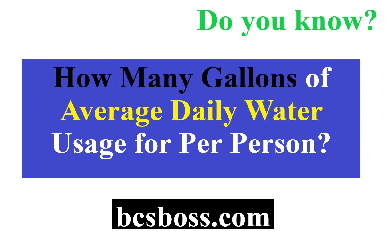 How Many Gallons of Average Daily Water Usage for Per Person?